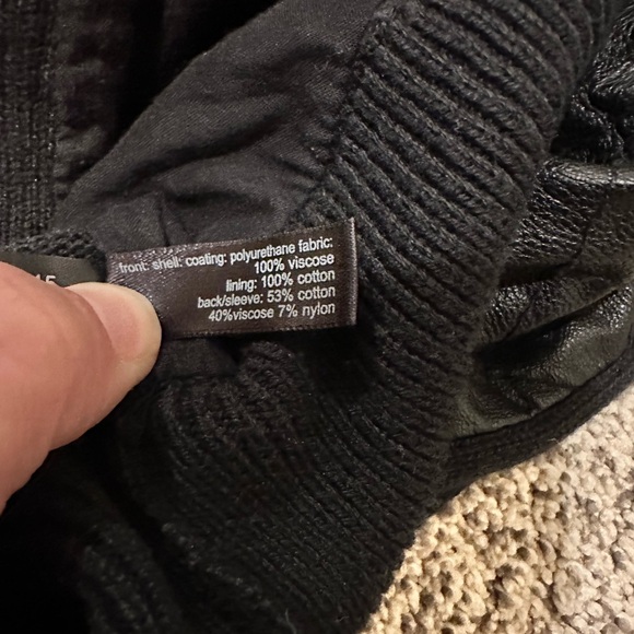 The Limited Black faux leather Cardigan medium - Picture 6 of 10